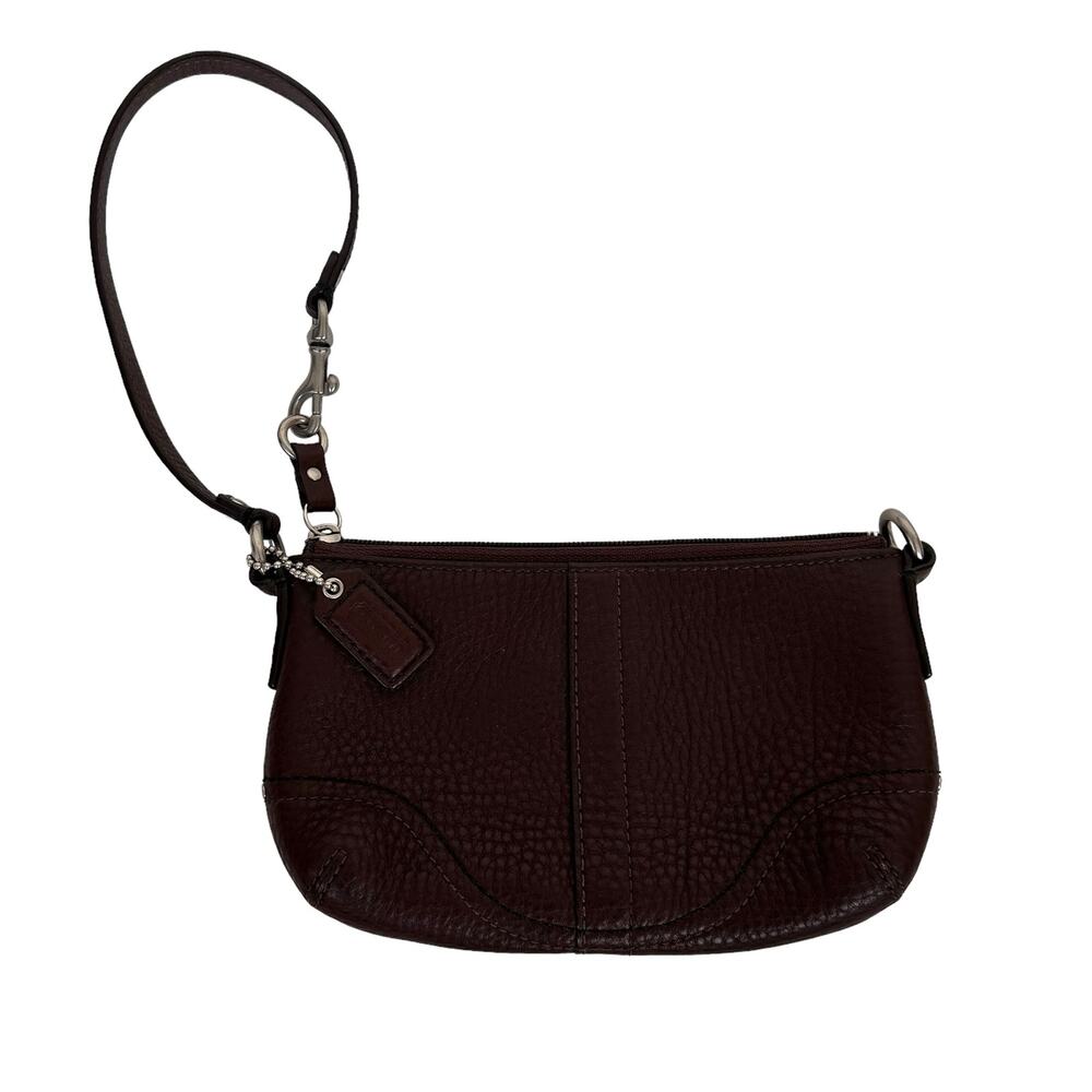 Coach Brown Leather Wristlet Wallet